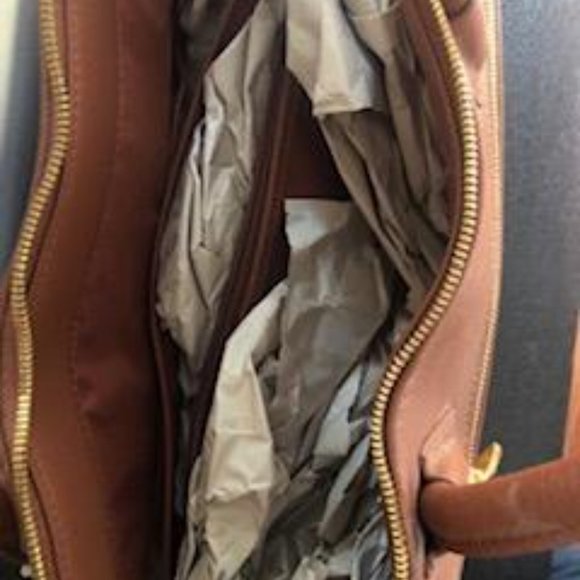 Tan Leather Satchel - Picture 5 of 6